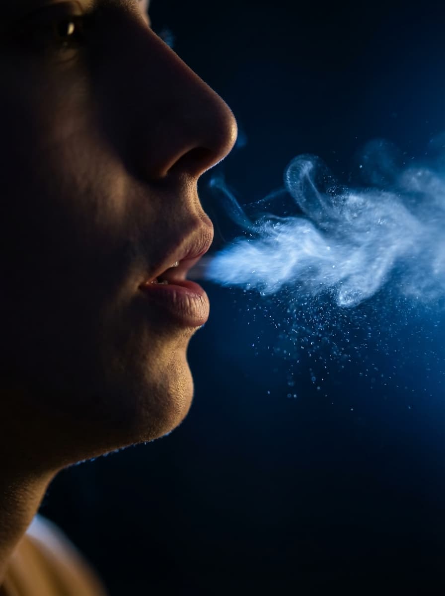 Abstract interplay of light and shadow representing the power of spoken intention